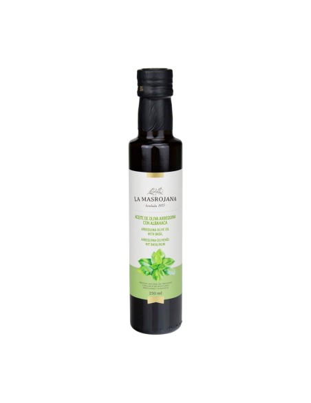 Aceite de oliva Arbequina con albahaca 250ml